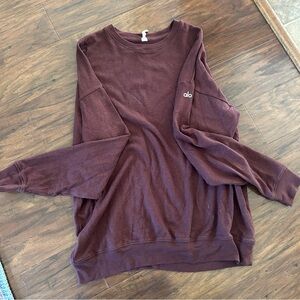 ALO Yoga Maroon Sweatshirt